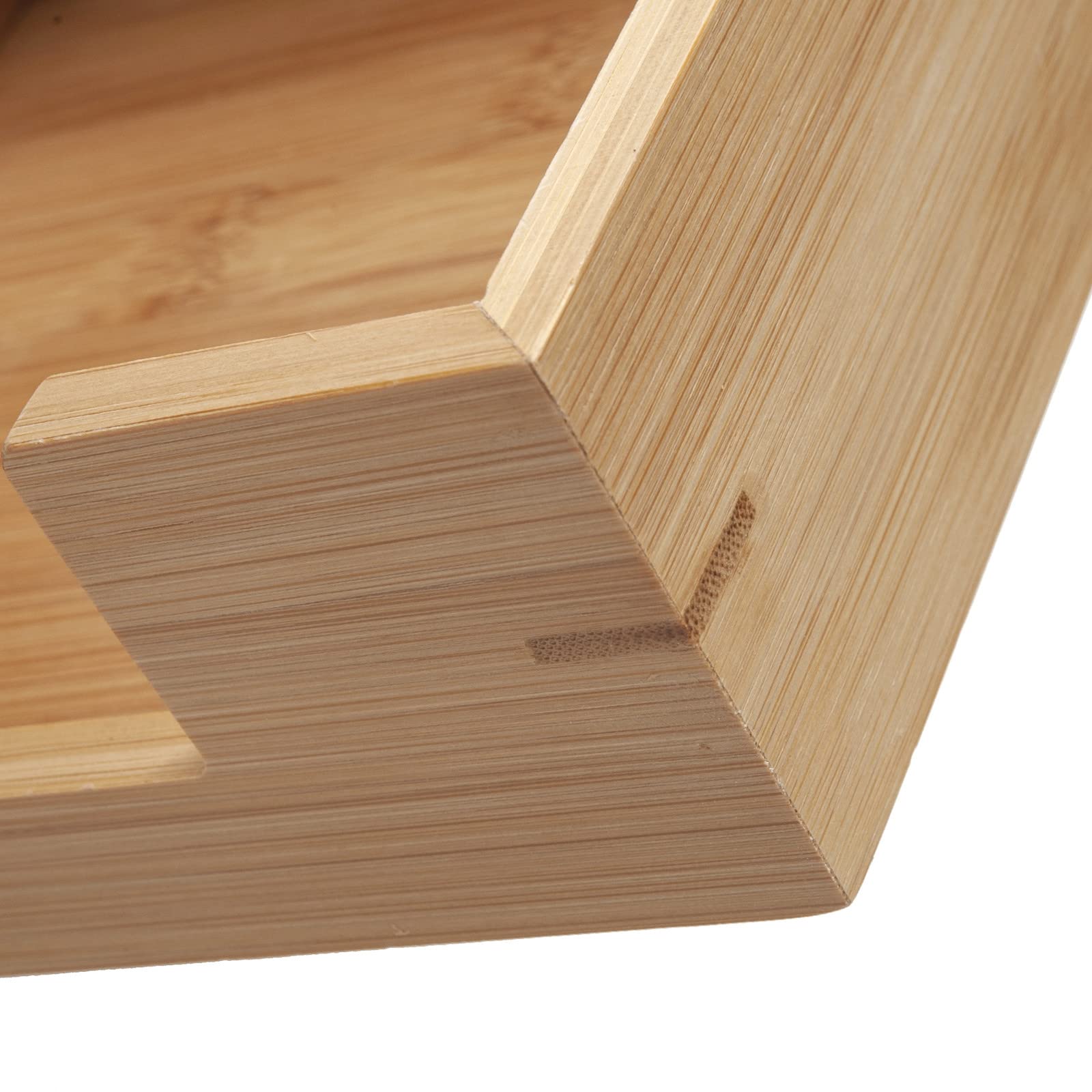 Portatovaglioli in Bambù Quadrato, Vassoio per Tovaglioli in Legno per Tavolo, Portatovaglioli Legno Decorativo per Cucina, Bagno