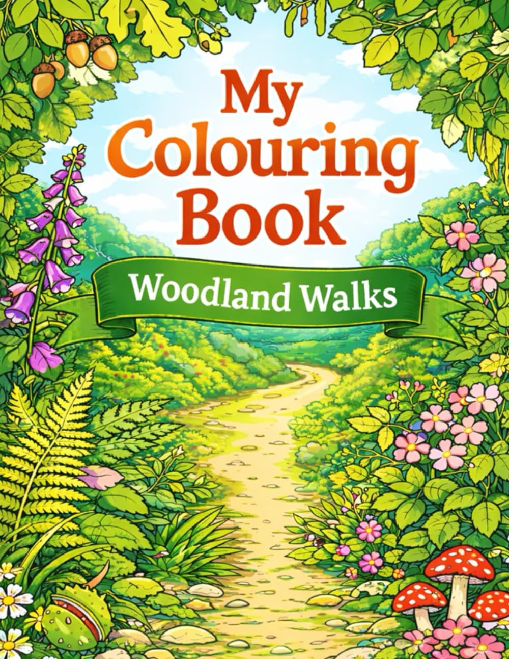 My Colouring Book: Woodland Walks in the British Countryside
