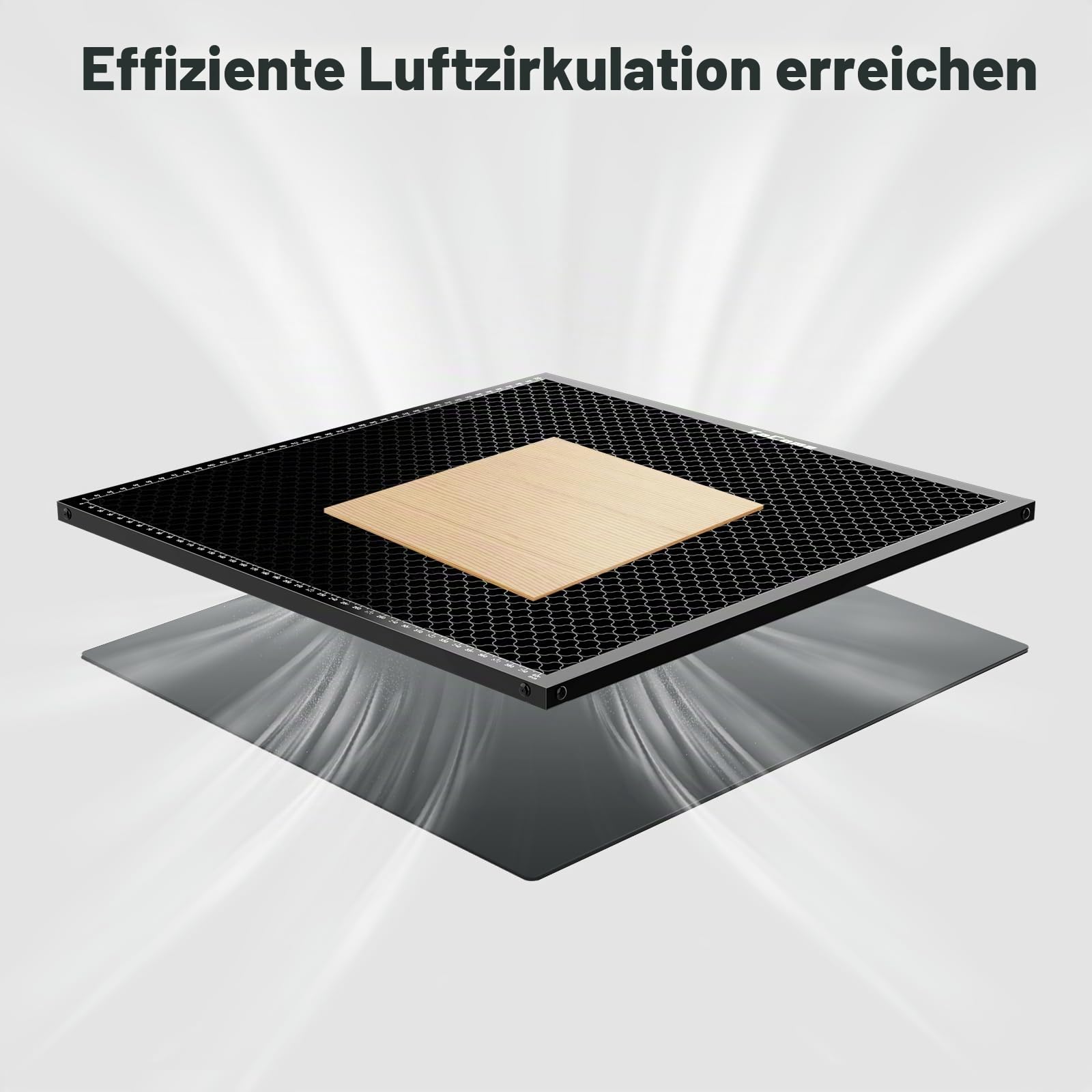 Tocome 300 x 300mm Waben Laser Arbeitstisch 12" x 12" Stahl Wabentisch für Lasergravierer