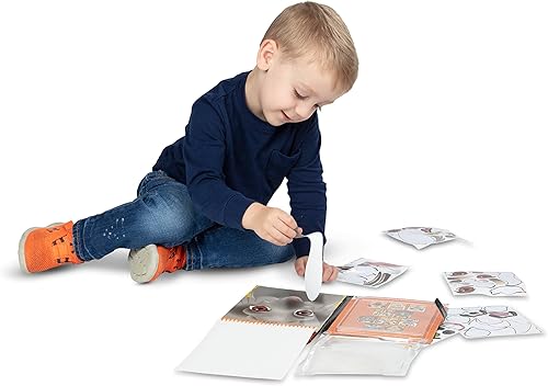 Miniatura 3 de Melissa & Doug Make-a-Face - Almohadilla adhesiva reutilizable de animales, paquete de 3 (safari, granja, mascotas)