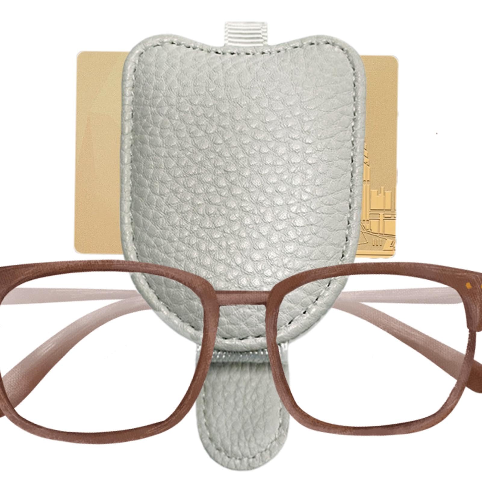 Set 4 Clip Porta Occhiali Per Auto - Ganci Universali Per Visiera Con Rotazione 180° - Foto 2