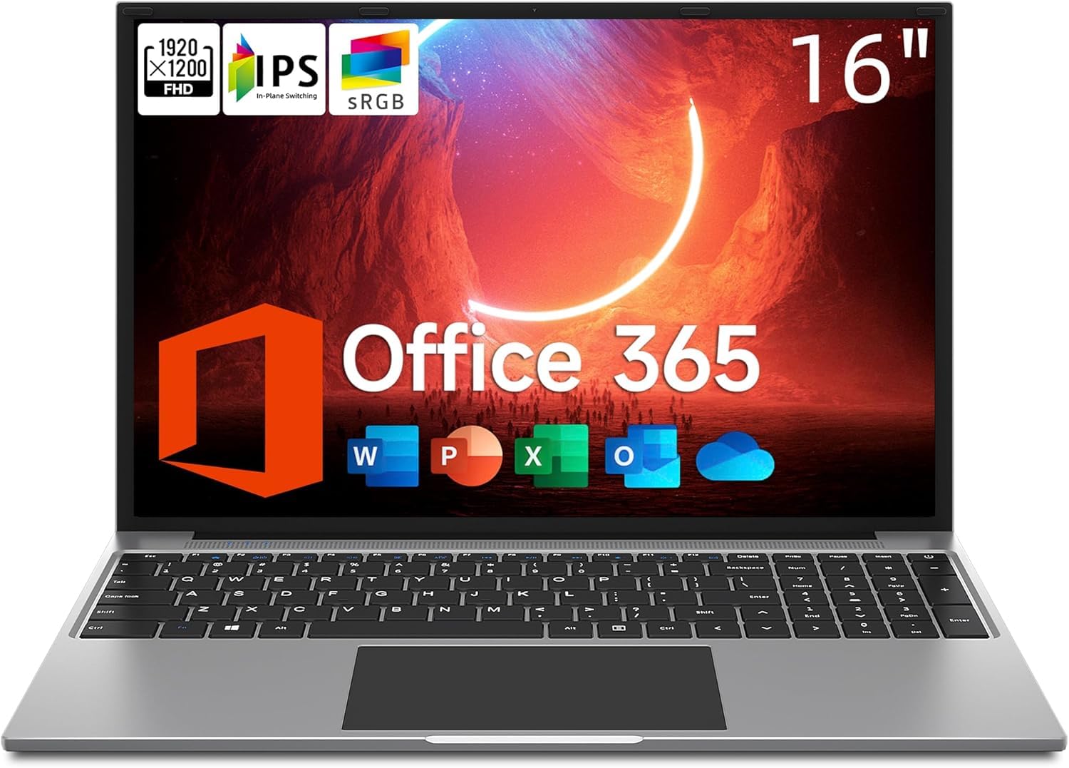 jumper Computer Portatile 16 Pollici Installato 1 Anno 365 Office, Fino a 2,5 GHz Celeron 5305U (4 GB RAM 128 GB SSD) PC Portatile, Windows 11, 1920 x 1200 IPS, Bluetooth 4.0, USB 3.0 × 2