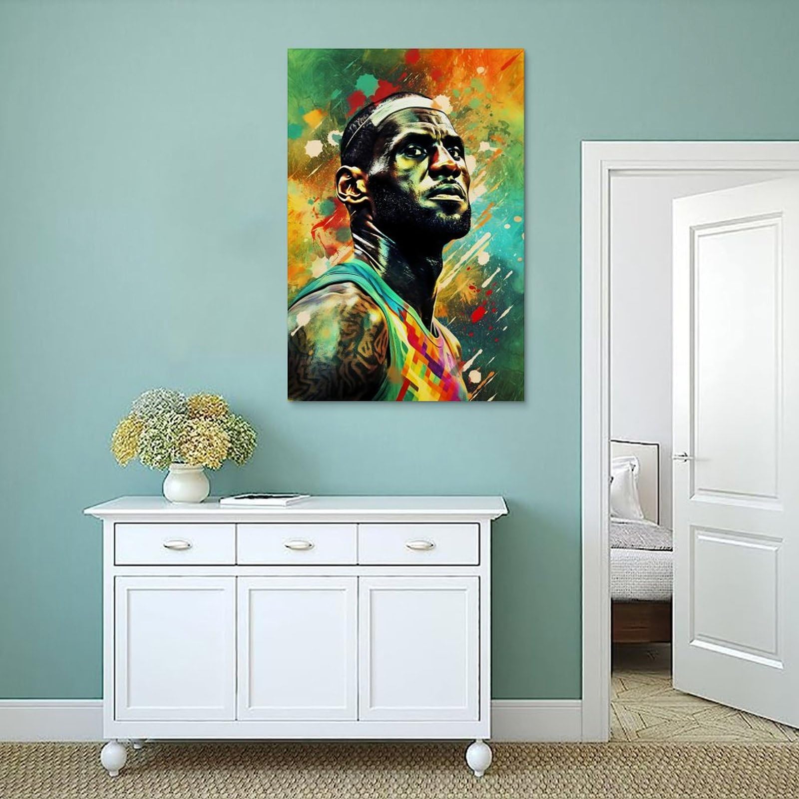 Lebron Poster James Canvas Decorative Painting Modern Aesthetic Decorative Painting Bedroom Living Room Art Poster 12x18inch(30x45cm) Unframe-style-1 - Image 4
