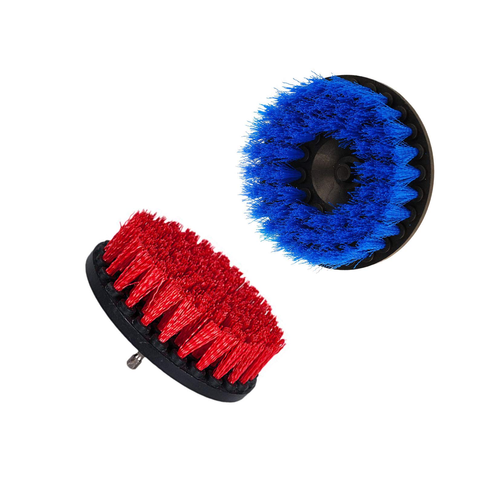 OxoxO- 2pcs 5inch Drill Powered Cleaning Scrub Brush Attachment Kit Medium Stiff - Great for Cleaning Pool Tile Flooring Brick Ceramic Marble Grout