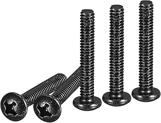 DTGN #8-32x1" Pan Head Machine Screws, 100Pcs #8 Phillips Drive, UNC Full Thread, Steel Black Oxide Finish, Screws Bolts Kit