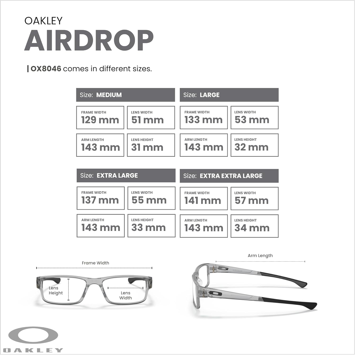 Oakley Airdrop OX8046 Rectangle Eyeglasses for Men+ Bundle Accessory Leash Kit, Microfiber Pouch