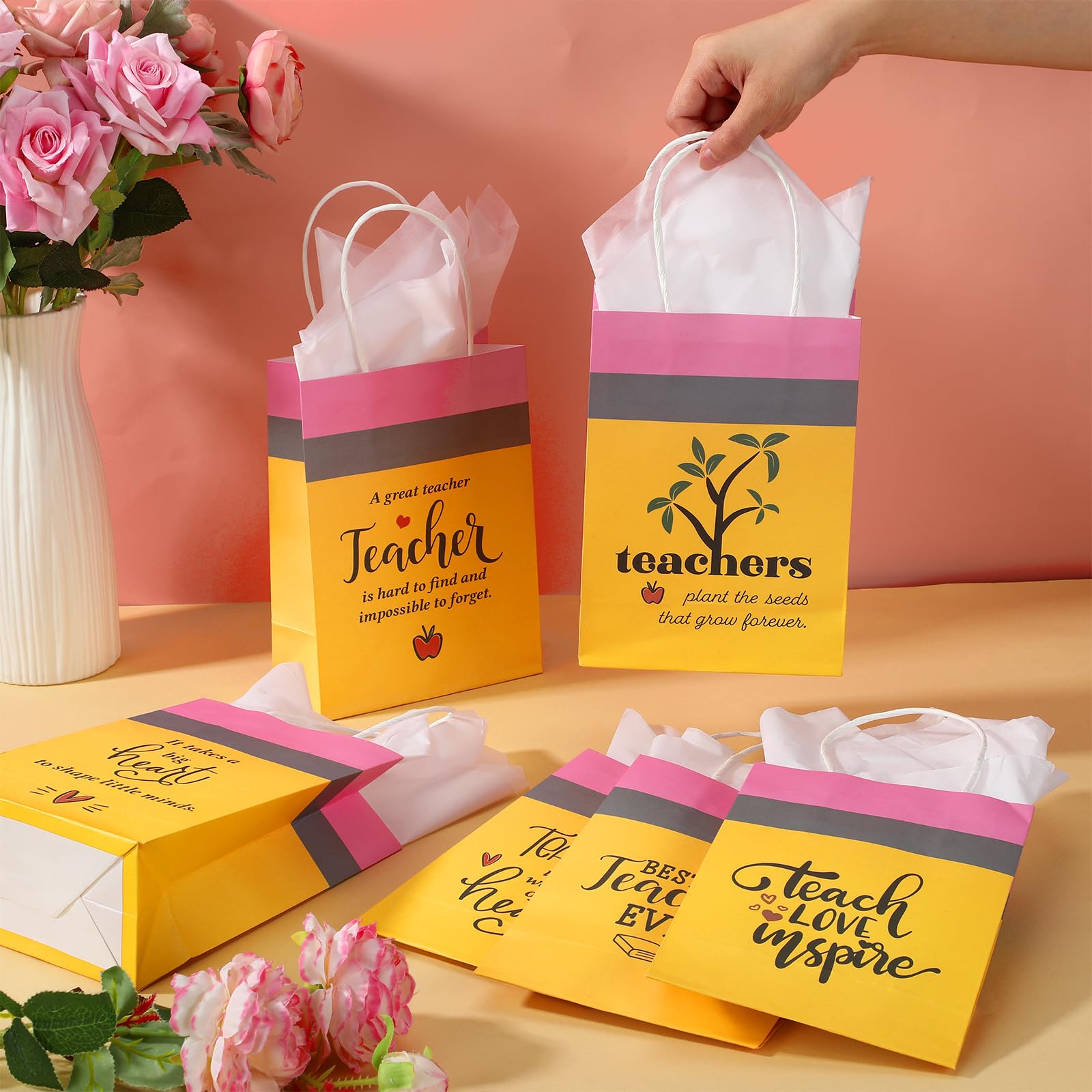 Teacher Bulk Gifts X-Kingsun 48Pcs Teacher Appreciation Gift Bags ...