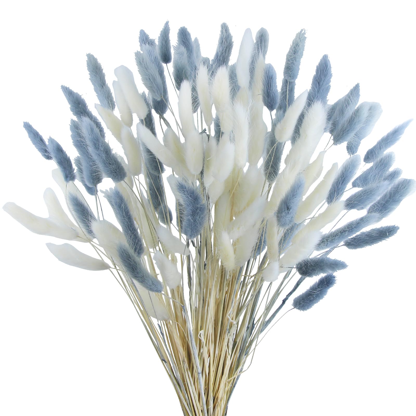 CISDUEO 120pcs Dried Bunny Tails White and Grey
