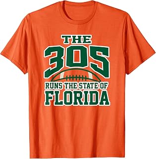 305 Miami Area Code Runs The State of Florida Pride Apparel T-Shirt