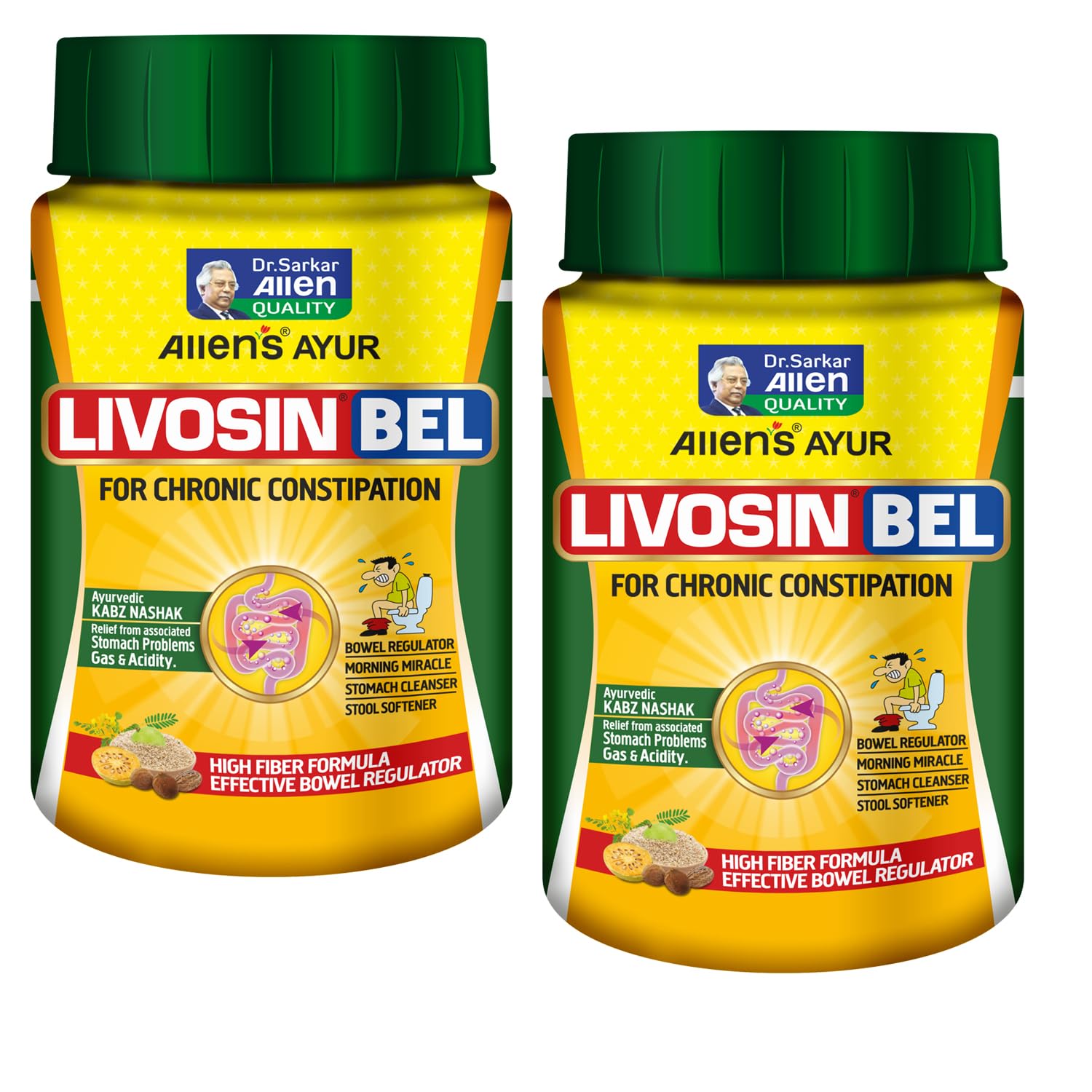 Ayurvedic Laxative Livosin Bel (100 gm x 4 packs) - helps regulate bowel movement-image-46