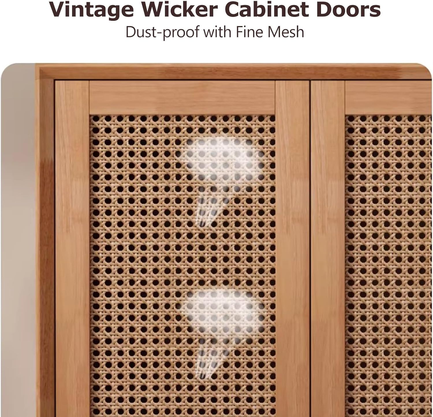 Retro Fish Tank Stand, Multi-Functional Aquarium Stand, Rattan Cabinet Door, Height 75cm/29.5in, Perfect for Living Rooms, Balconies, and Home Offices(B,LxW80x40cm/31.5x15.7in)