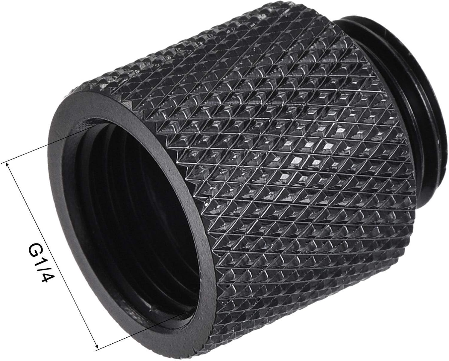 sourcing map Male to Female Extender Fitting G1/4 x 15mm for PC Water Cooling System Black 4pcs - Image 4