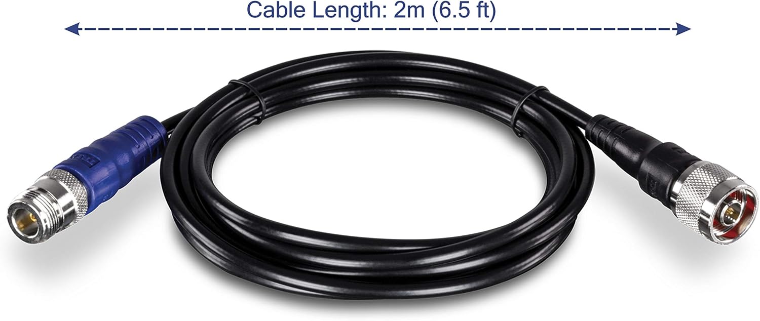 TRENDnet N-Type Male to N-Type Female Antenna Cable - 2M (6.5 ft.), TEW-L402