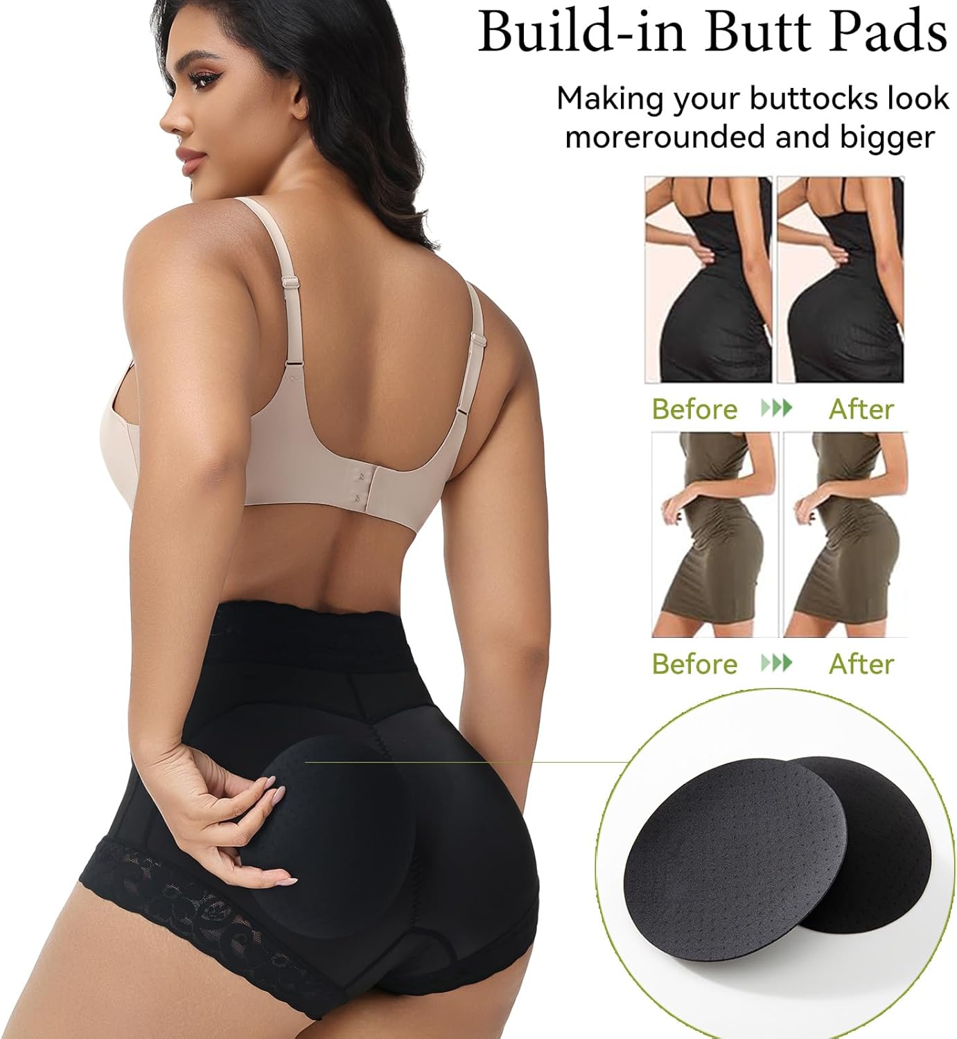 Pehhim Butt Lifter Panties with Pads Lace Tummy Control Shapewear Fajas Colombianas Moldeadoras Comfortable underwear - Image 3