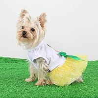 Vista 19 de Vestido de encaje para perro con girasol, bonito tutú para perros y gatos pequeños y medianos, amarillo, girasol