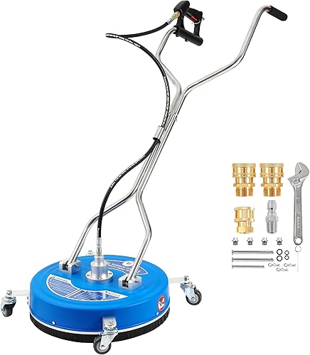 RIDGE WASHER Limpiador de superficie de lavadora a presión de 20 pulgadas, limpiador de superficie de 4500 PSI con doble mango, accesorio limpiador