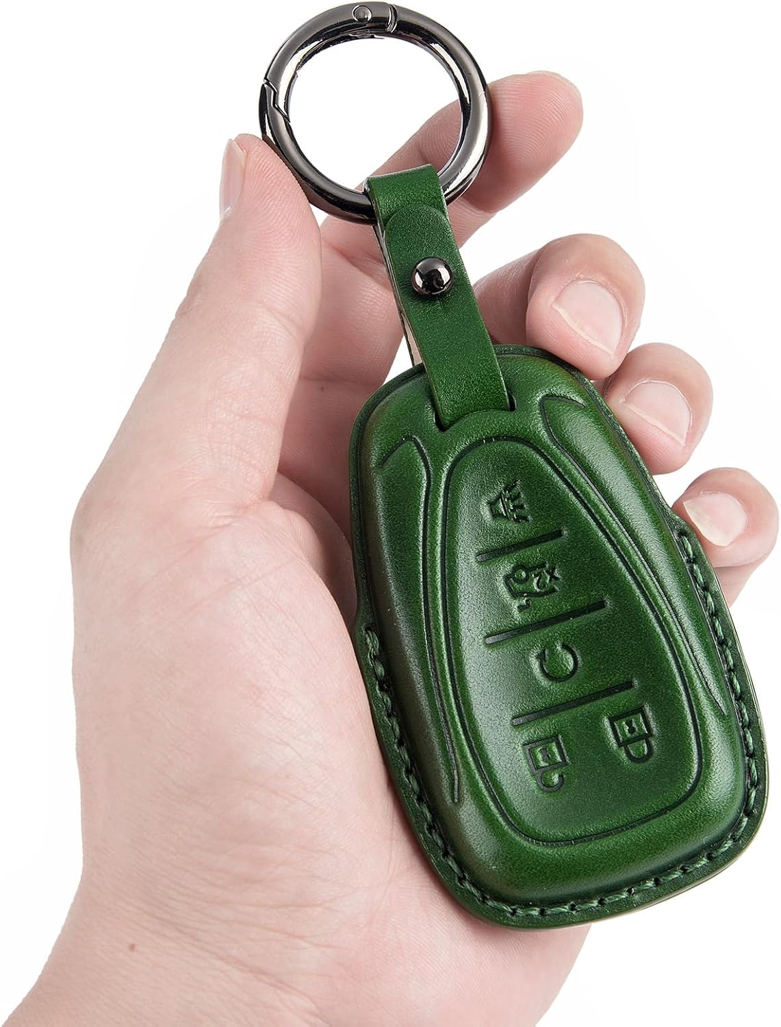 for Chevy Key Fob Cover, Chevrolet Key Case Shell with Keychain Lanyard Compatible with Chevy Malibu Equinox Traverse Camaro Cruze Blazer Volt Bolt Smart 4 Buttons Key Holder