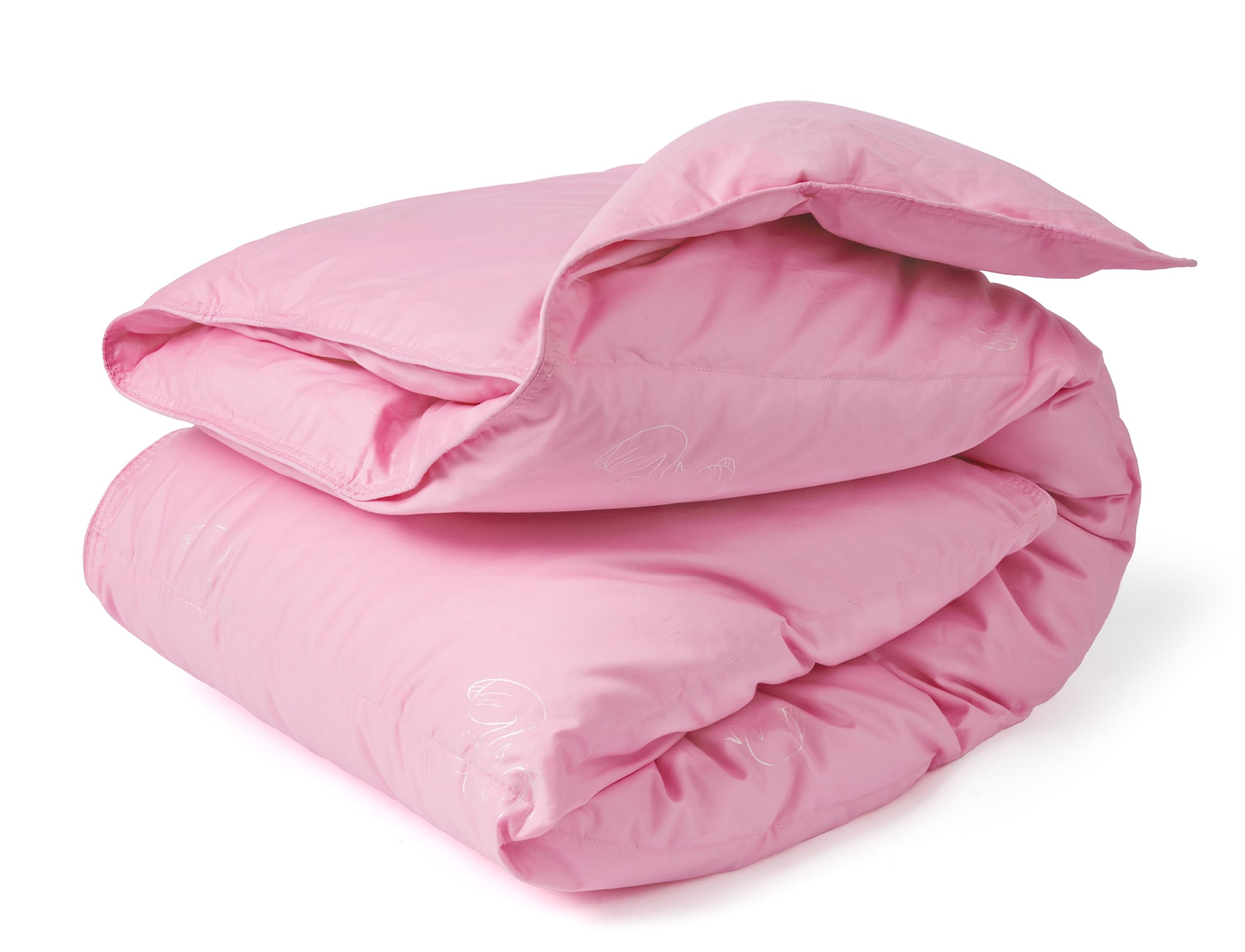 ZPECC Toddler Goose Down Comforter, 41x48 Hypoallergenic Baby Duvet Insert, Soft Lightweight All Season Quilt Blanket for Crib Daycare Stroller Pink
