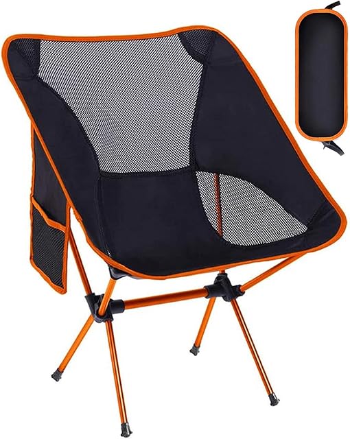 MOXTOYU Folding Camping Chair, Strong Sturdy Portable Folding Chairs Outdoor with Carry Bag, Backpack Camp Chair Ultra Lightweight Camping Chair for Outdoor, Travel, Hiking, Camp, Fishing, Picnic
