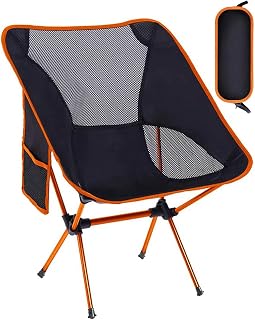 MOXTOYU Folding Camping Chair, Strong Sturdy Portable Folding Chairs Outdoor with Carry Bag, Backpack Camp Chair Ultra Lightweight Camping Chair for Outdoor, Travel, Hiking, Camp, Fishing, Picnic