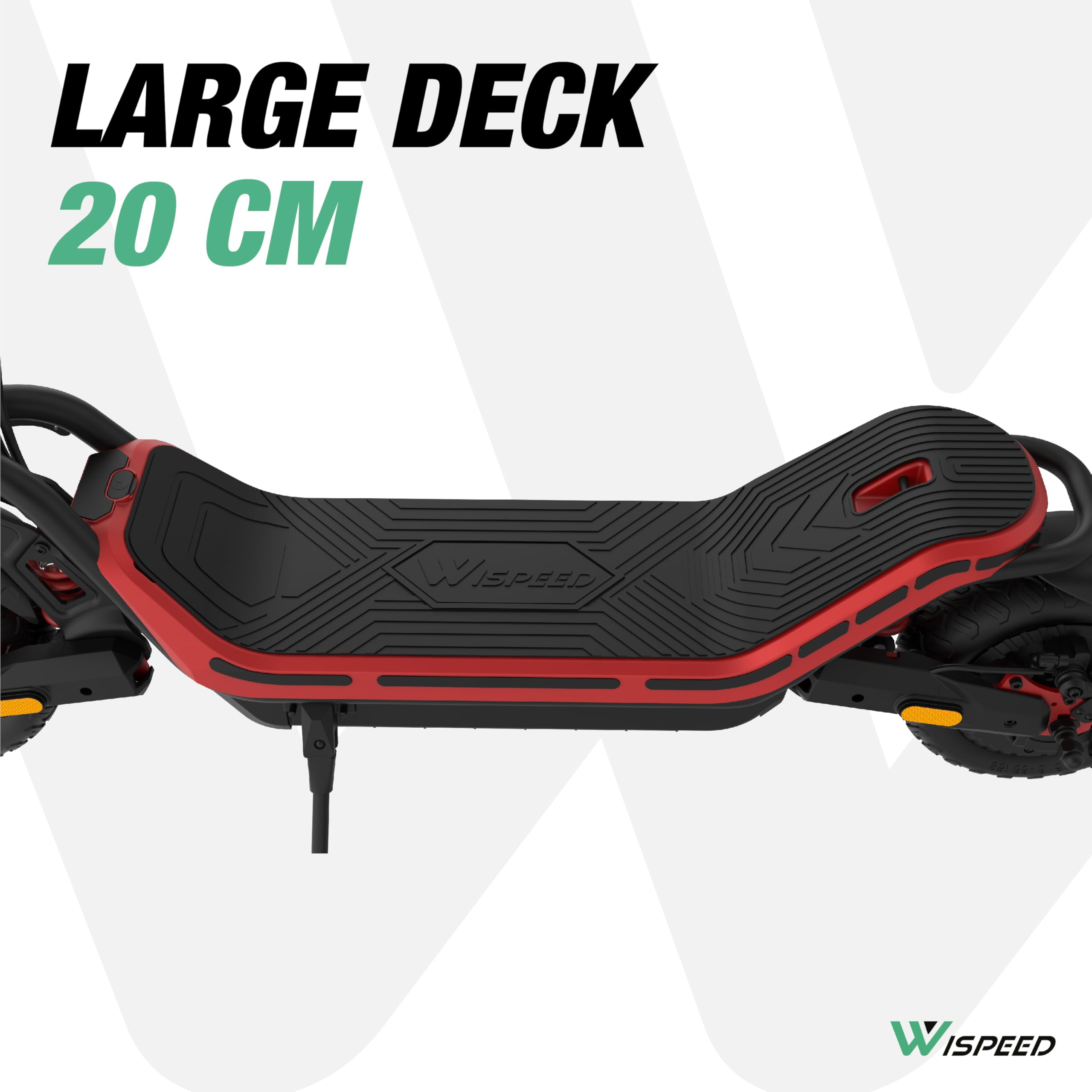 Wispeed - SUVPILOT 150R - Trotinette électrique Off Road - 800 W - Pliable - Pneu Cross 10" - 60km - 25km/h - Deck Ultra Large 20cm - IP65 - IPX6 - Écran LED - Double Frein - Double Suspension - Noir