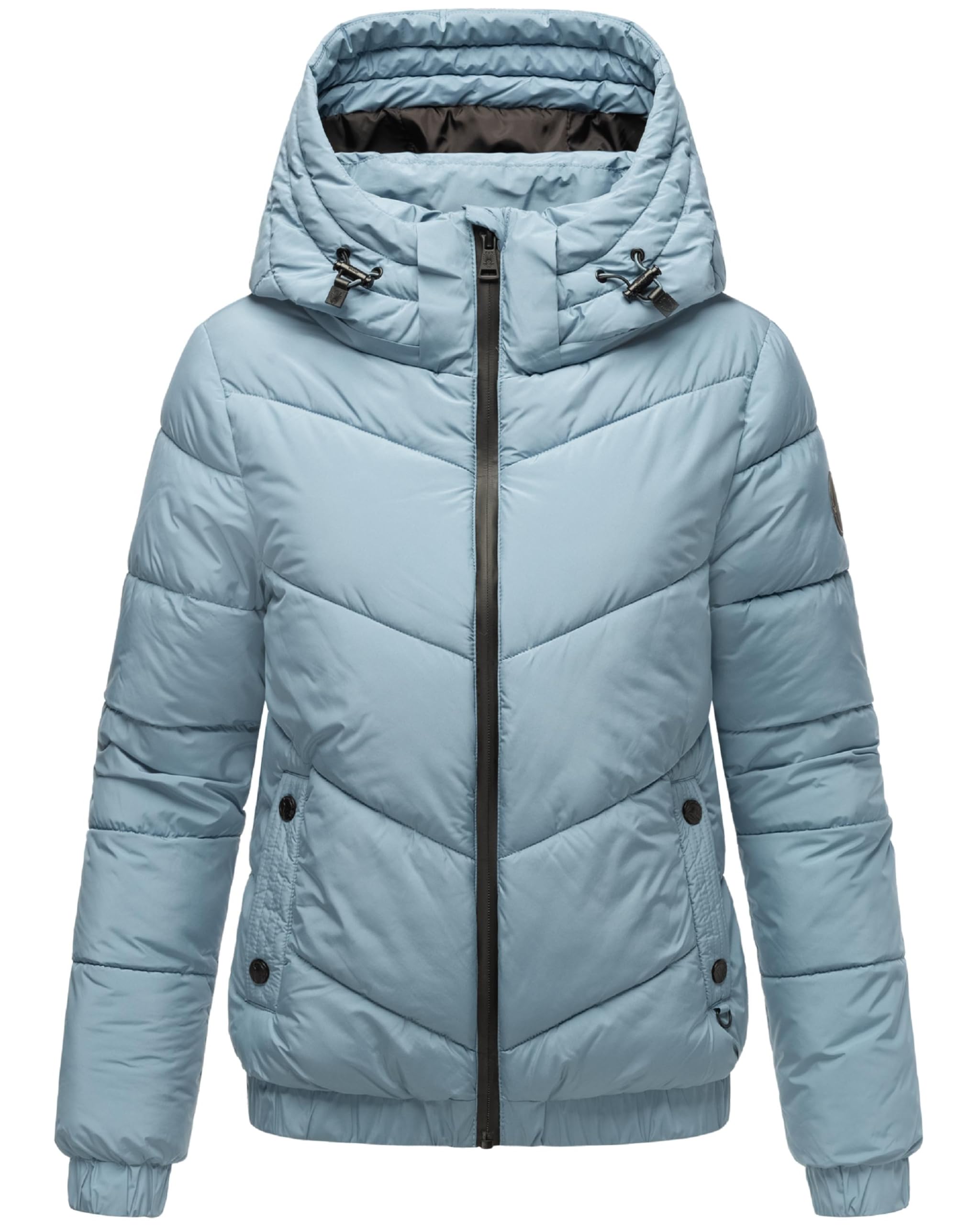 MARIKOO Nayanaa XVI Winterjas voor dames, warme gewatteerde jas met capuchon, XS-XXL, powder blue, S