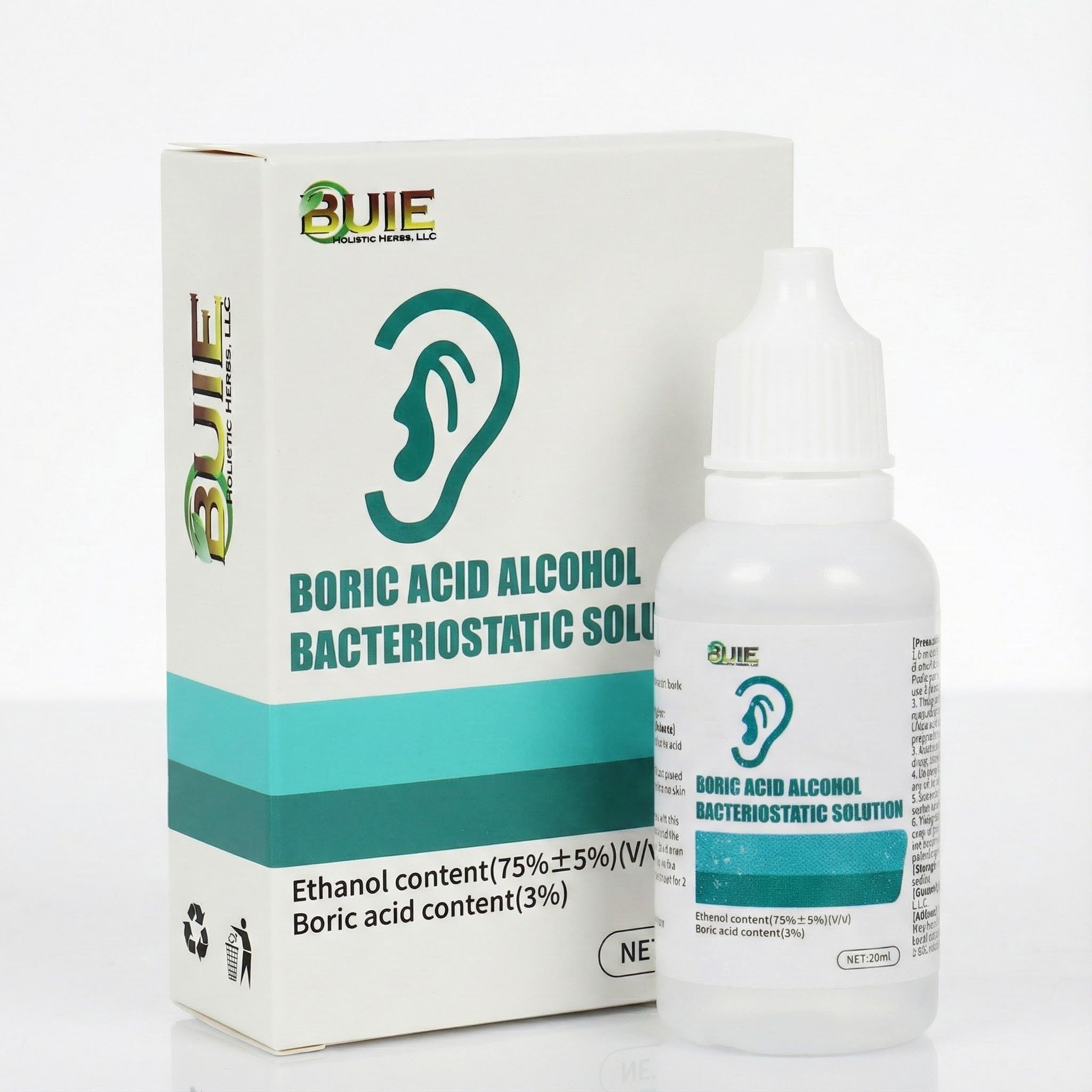 BUIE Ear Hygiene Solution Rapid-Dry Ear Care Drops Daily Cleaning Solution to Help Remove Excess Moisture Easy Application