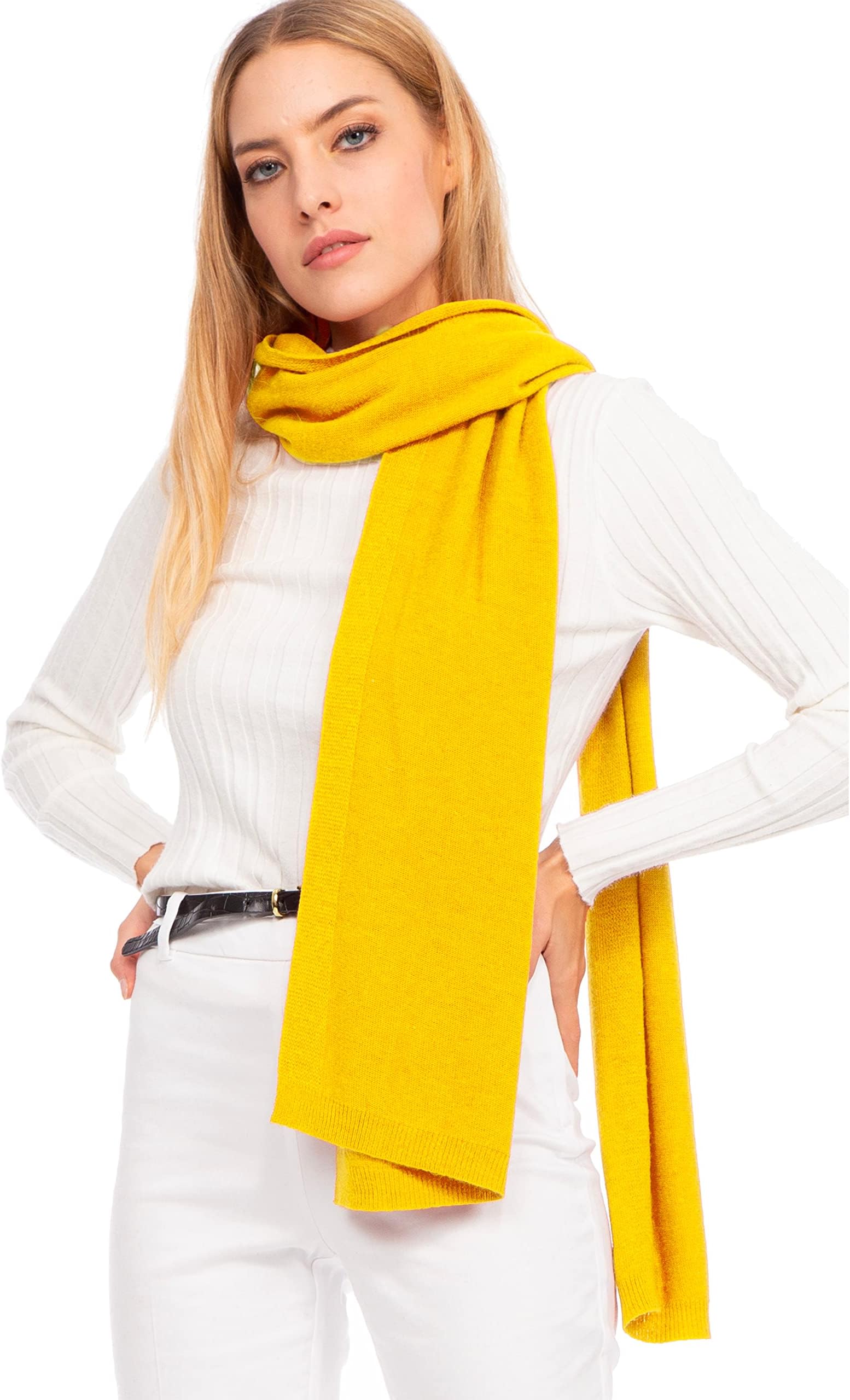 Marine CashmereWomen's Cashmere Blend Scarf Soft Cashmere Yarn Made in Italy