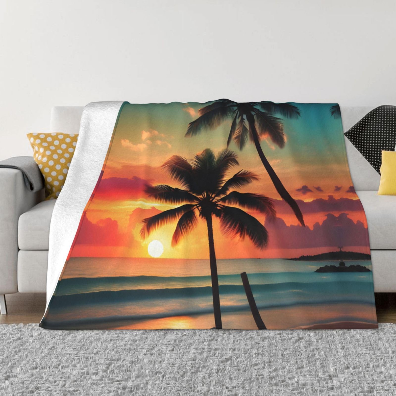 Couverture polaire en flanelle douce chaud jeté de lit canapé extérieur