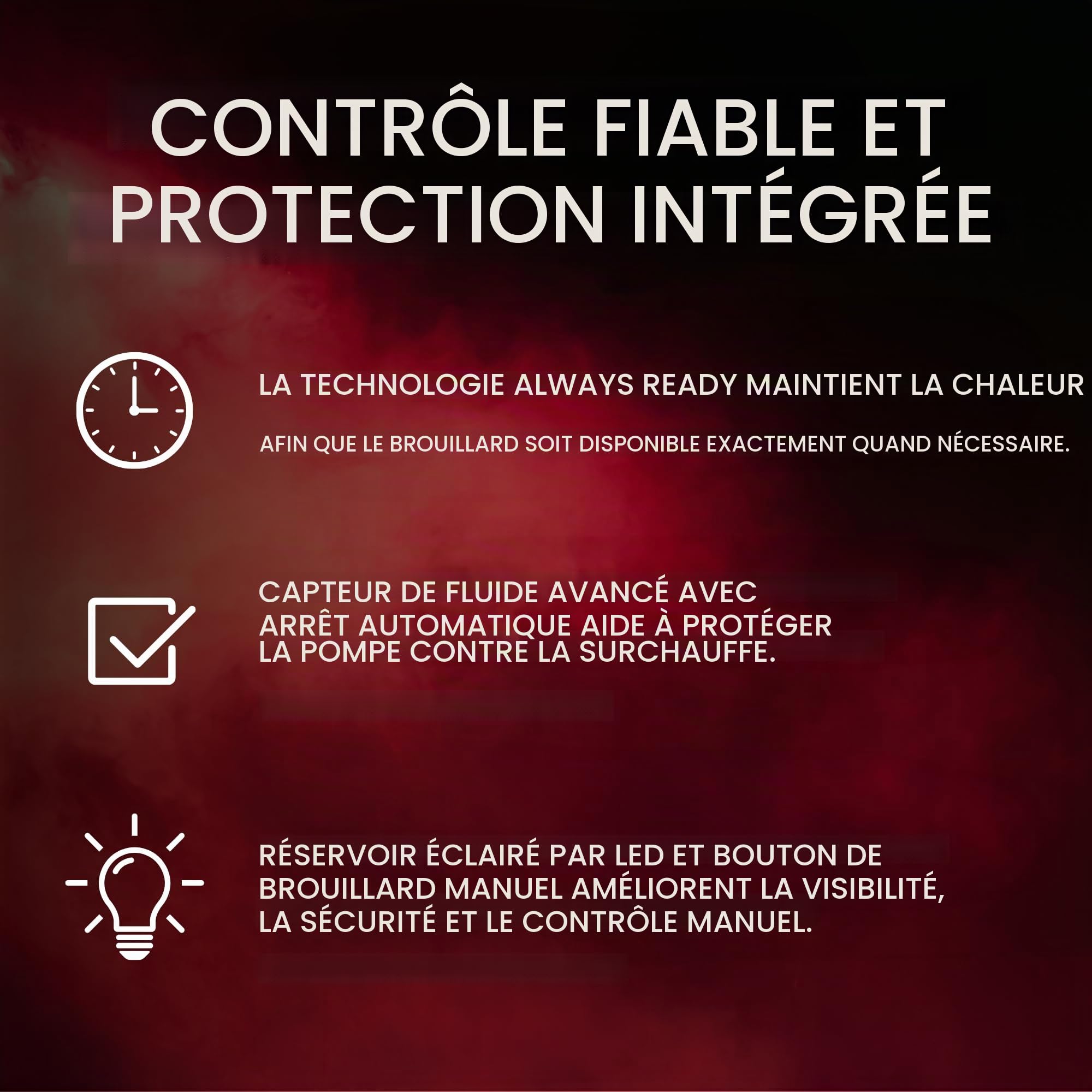 CHAUVET DJ Hurricane 1600 Machine à brouillard compacte à haut rendement avec minuterie et arrêt automatique, noir
