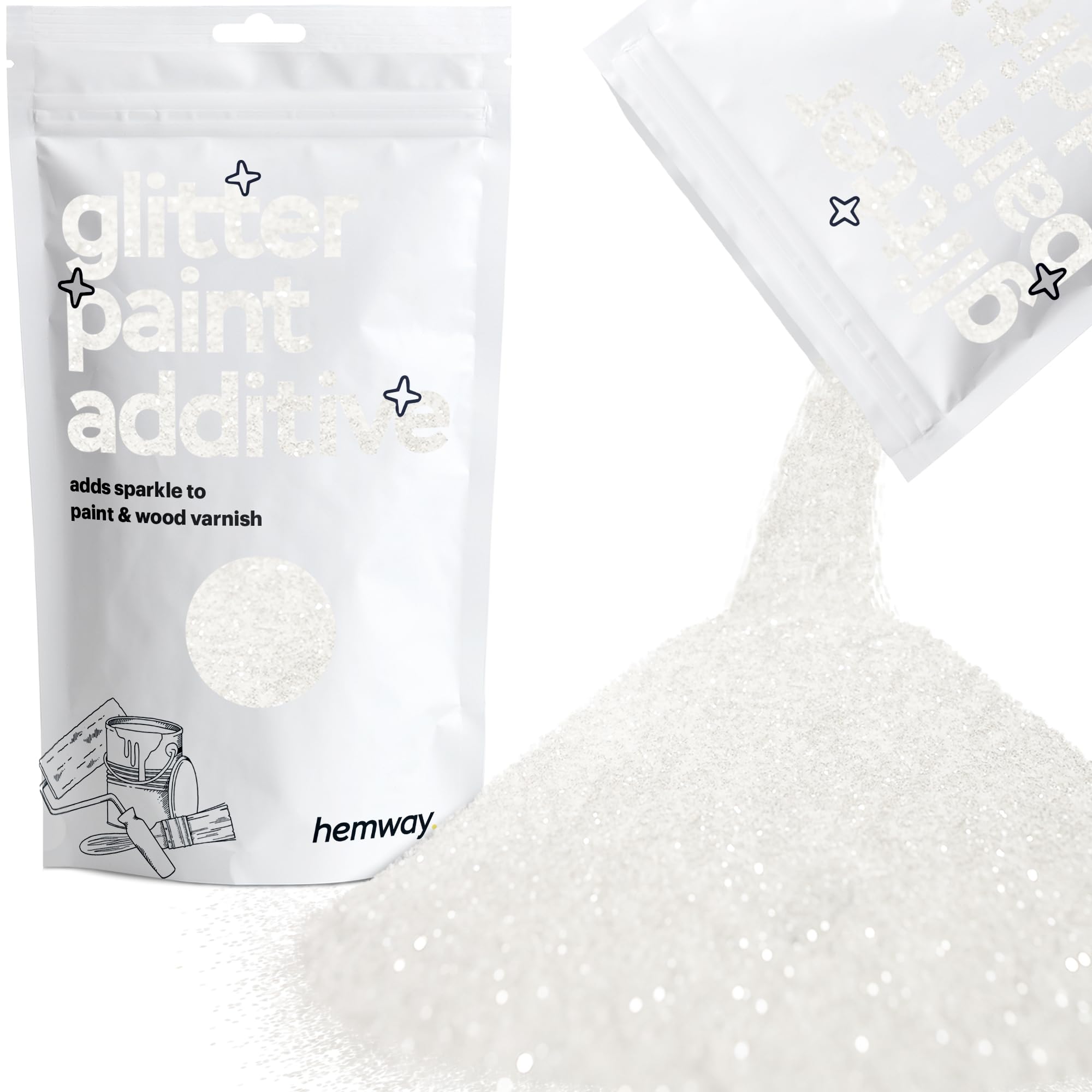 その他 GLITTER CLEAR HIME Hemway (White) Glitter Paint Additive Crystals 100g / 3.5oz
