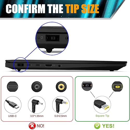 Miniatura 3 de Cargador para portátil 20V 675A adaptador de alimentación de CA para Lenovo IdeaPad Y4070Y5070Y5070am-ifi Y7070Y700Z710