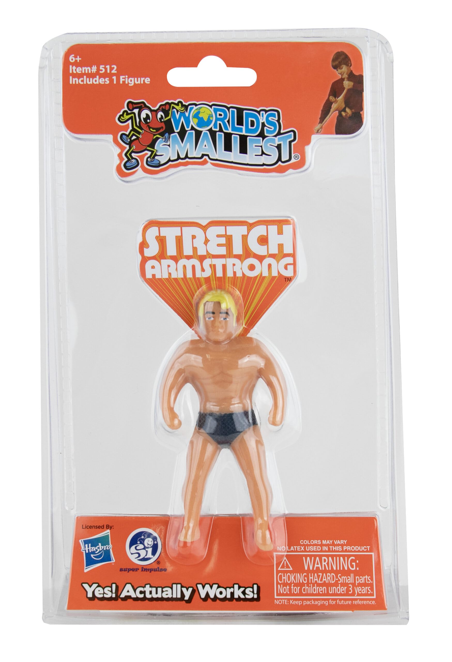 Worlds Smallest 512 Stretch Armstrong Inne licencje małe, wielokolorowe