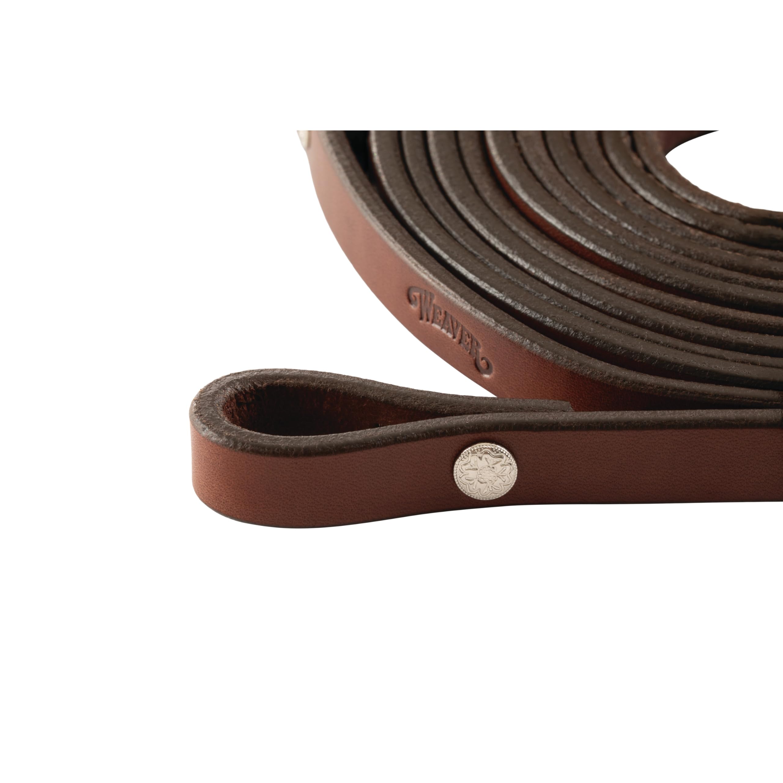Weaver Cuero Brida Cuero Roper Carrete con Puntos Grabados, 50-1708, Rich Brown
