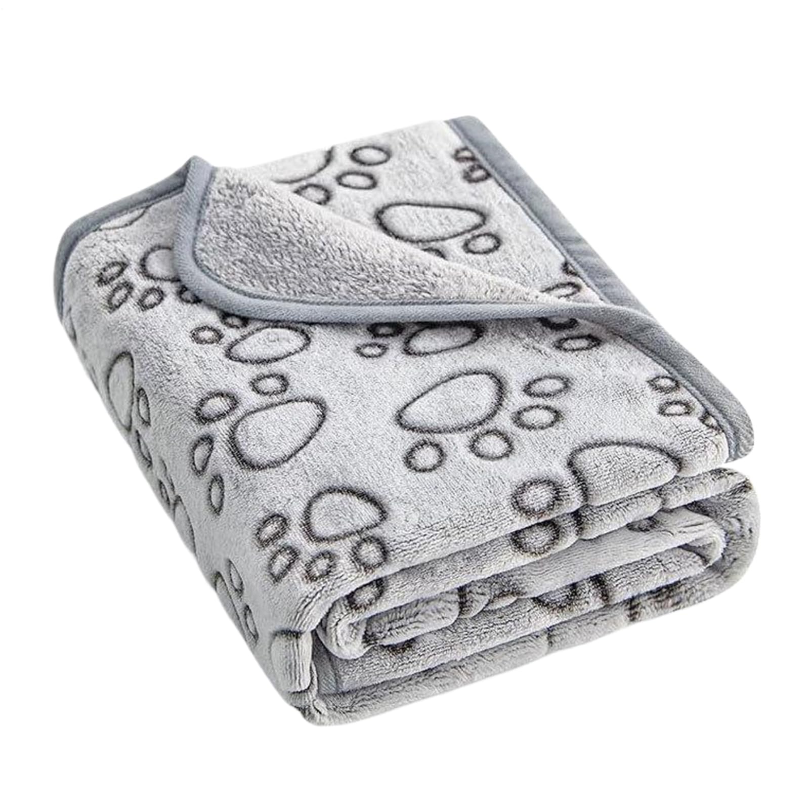 Throw Blanket for Dogs - Washable Warm Pet Fleece Blanket - Cute Paw Print Blankets for Couch, Easy-to-wash Fabric, Suitable for Pet Beds, Sofas, Floors, Travel Mats, and Car Mats
