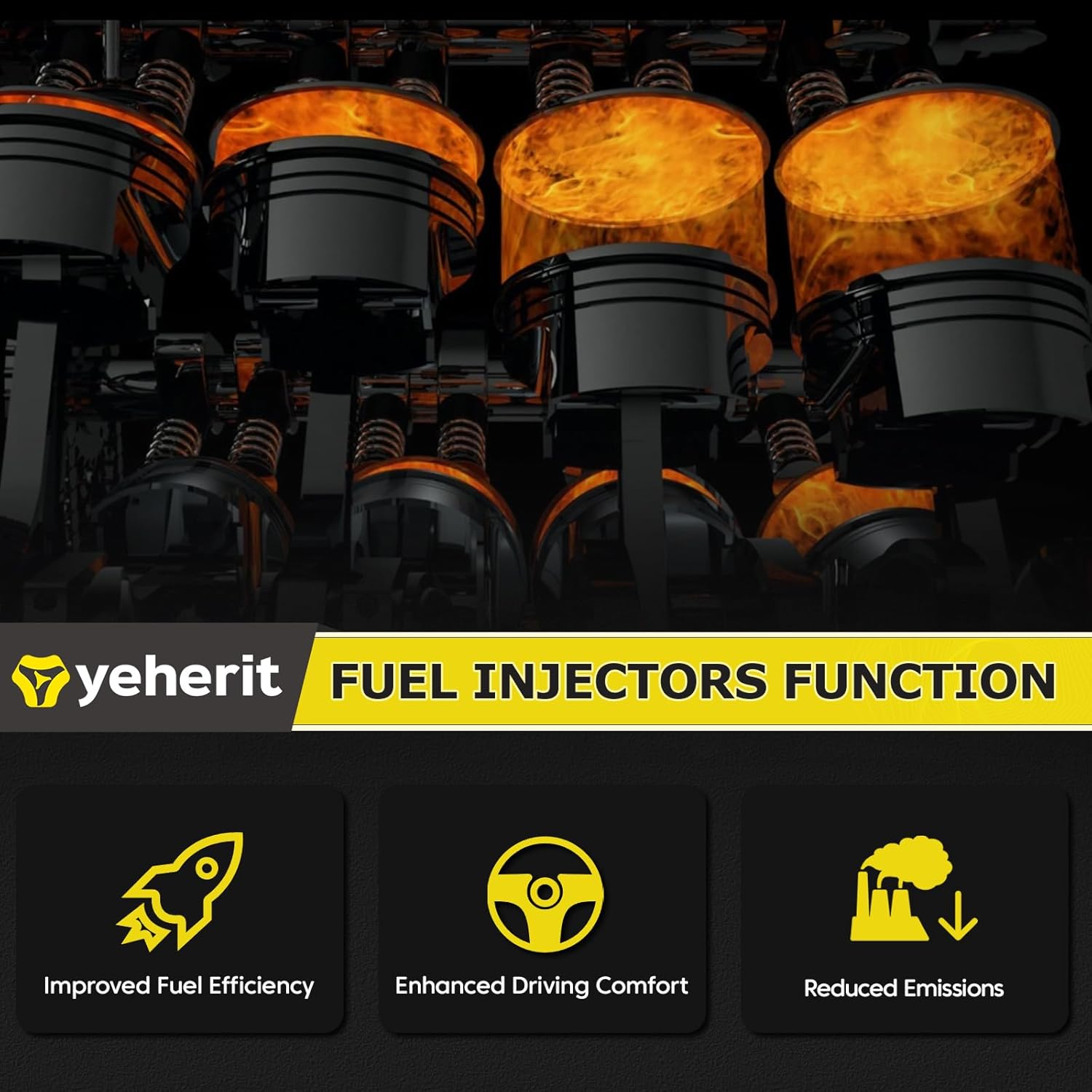 Fuel Injector Assembly with Bracket Compatible with Chevy C2500/C3500, Express, Suburban, GMC C1500/C2500, K1500/K2500/K3500, Savana, Suburban, Yukon - V8 5.0L 5.3L, Replace# FJ504, 93441235
