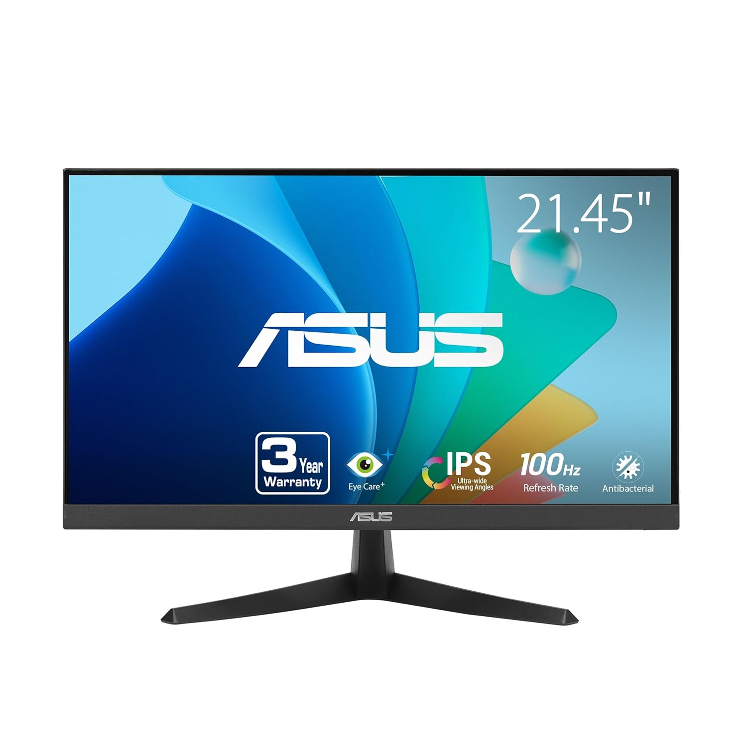 ASUS 22 21 45 viewable Eye Care Monitor VY229HF - Full HD IPS 100Hz 1ms SmoothMotion Adaptive Sync