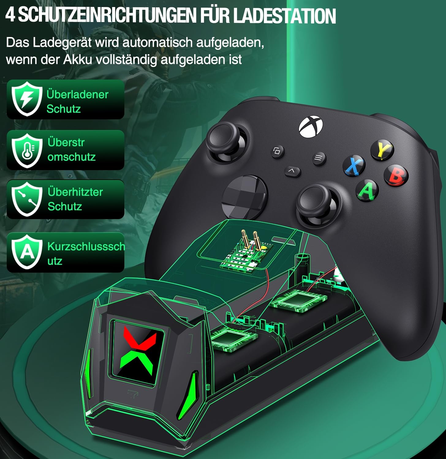Elegamefy Stacja ładująca kontrolera z akumulatorem 2 x 5520 mWh do Xbox Series X|S, zestaw baterii do Xbox One/One S/X/Elite z 4 pokrywkami akumulatorowymi akcesoria