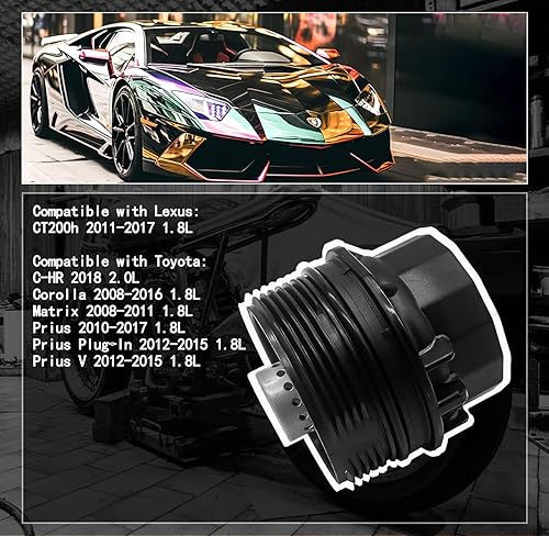 Miniatura 6 de El conjunto de tapa de filtro de aceite para automóvil reemplaza 15620-37010 19185631 917-039 ENP4118 compatible con Lexus CT200h Corolla Matrix