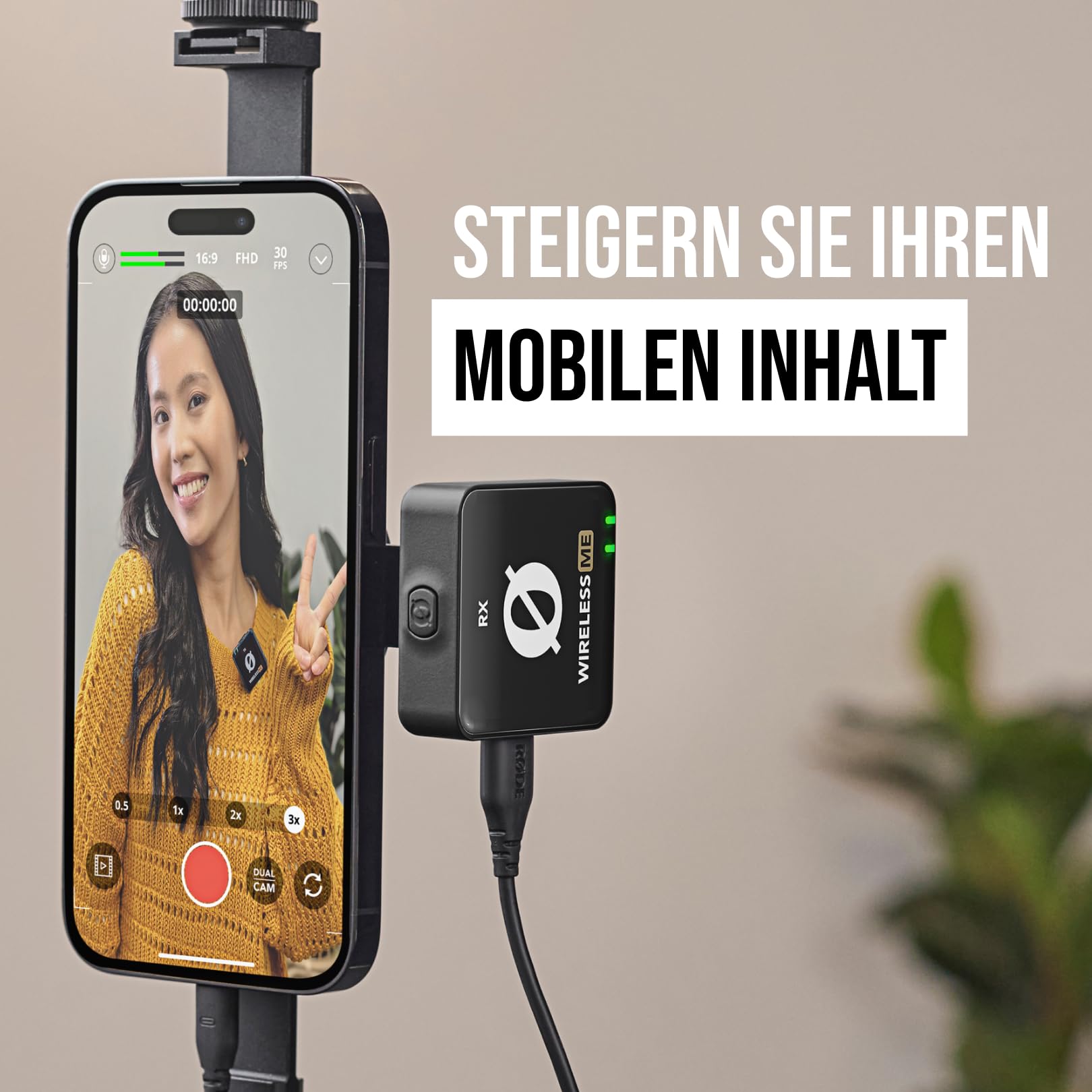 RØDE Magnetische Halterung für Smartphone-Zubehör mit Cold Shoe-Schlitzen und einem 1/4-Zoll-Gewinde (MagSafe-kompatibel)