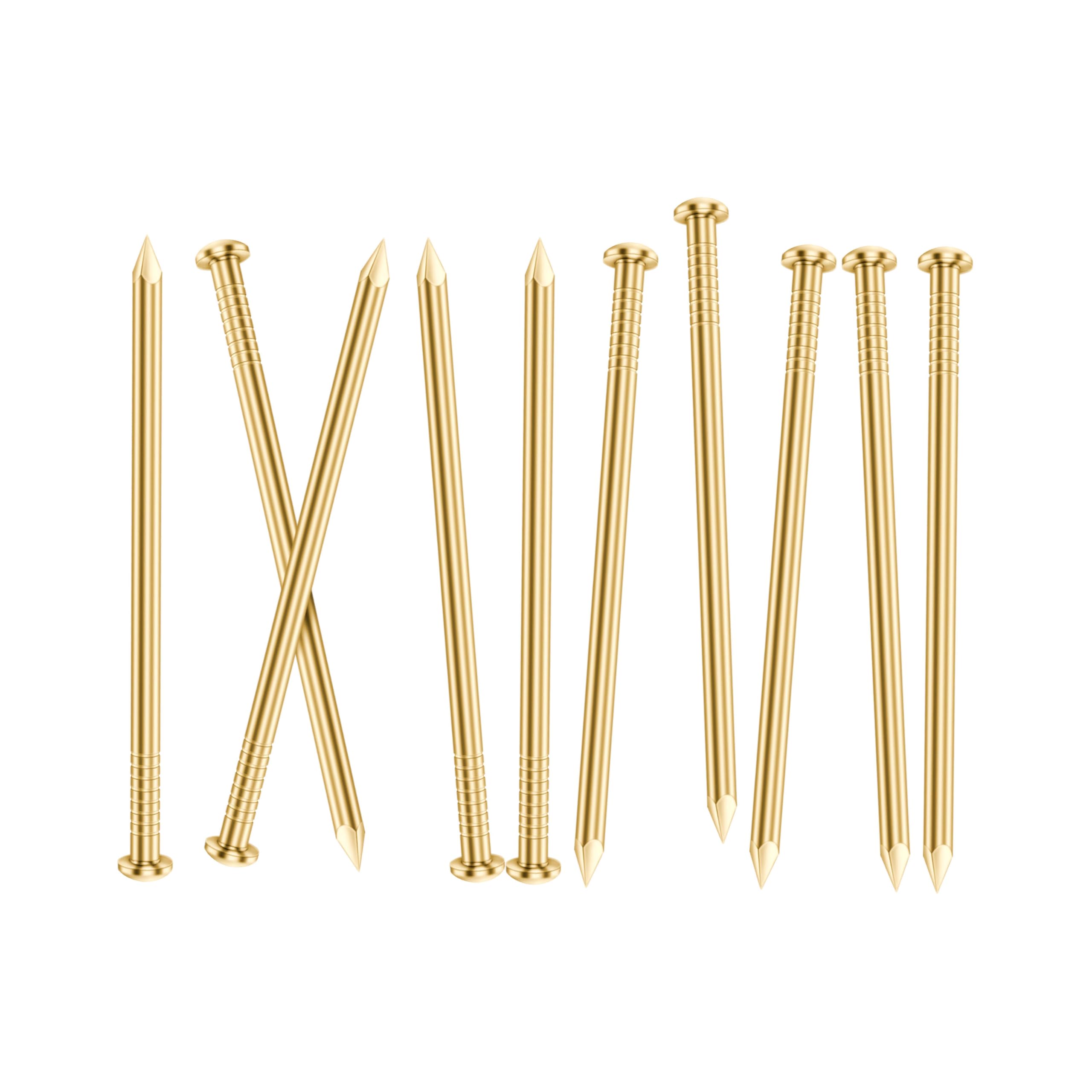 Amazon.com: 1-1/4 Inch Gold Hardware nails, round head nail, Small nail ...