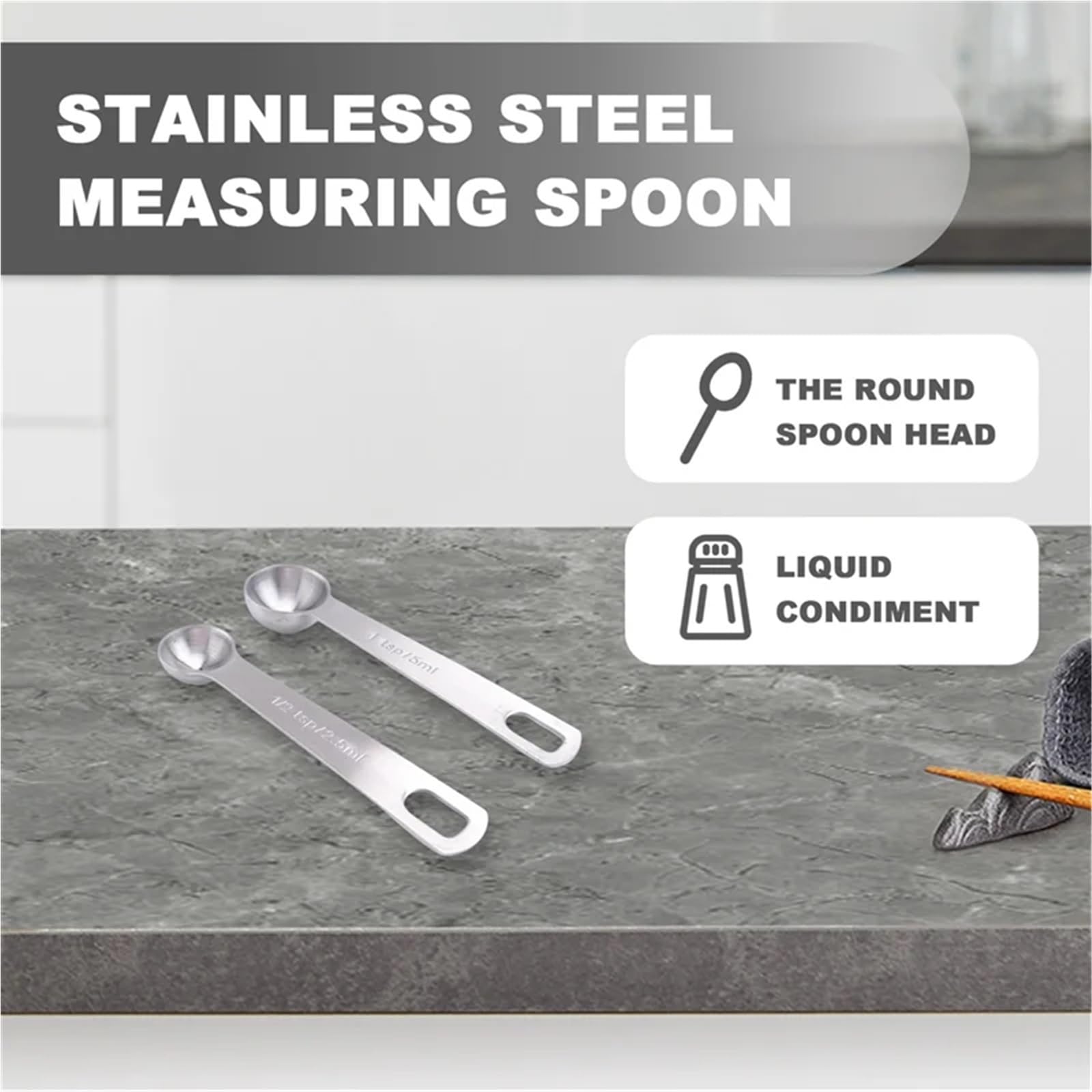 Cucharas medidoras, juego de tazas y cucharas acero inoxidable, cucharadas pequeñas con medidas métricas estadounidenses para Medir Líquidos y Sólidos
