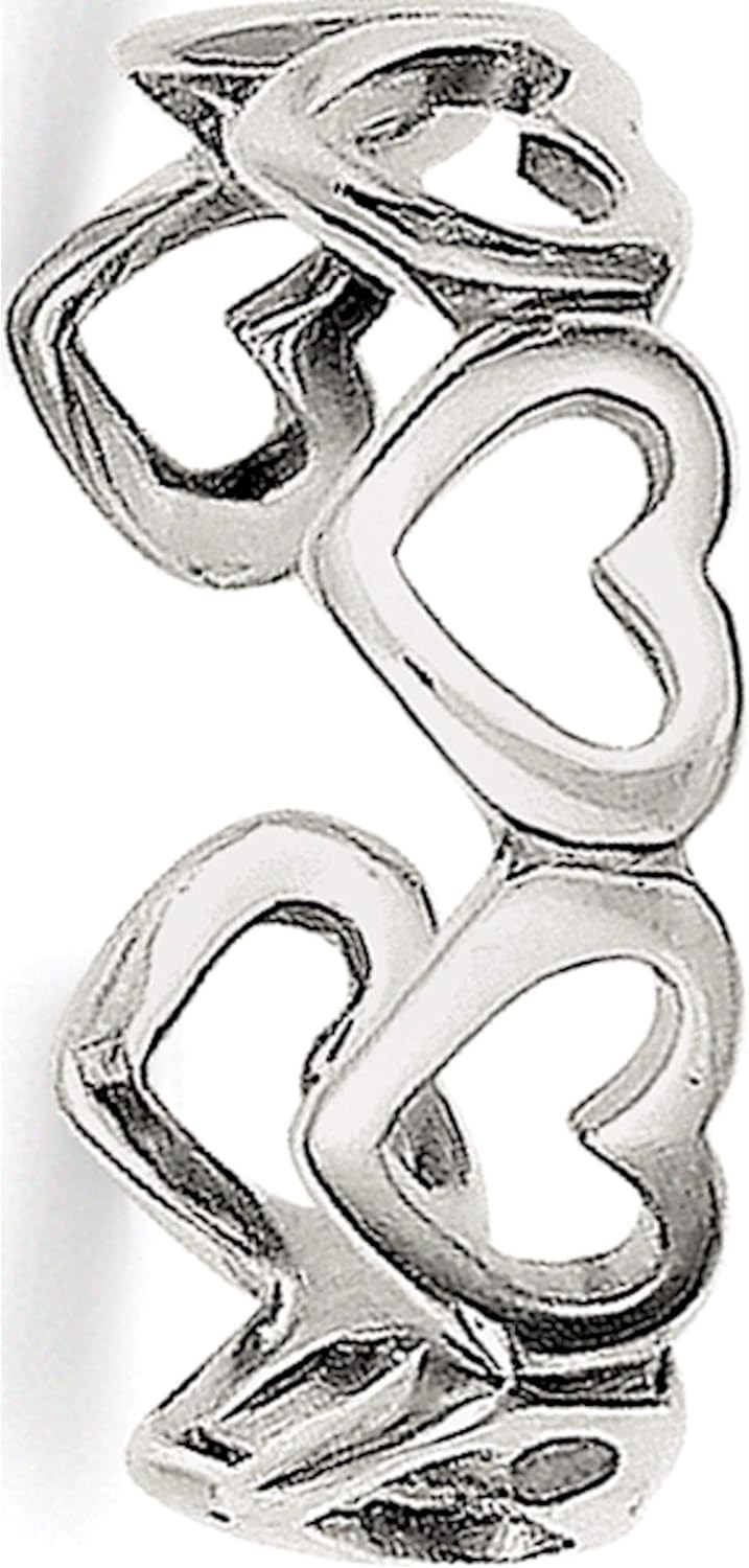 Sterling Silver Cut-Out Hearts Toe Ring - Jewelry By Sweet Pea