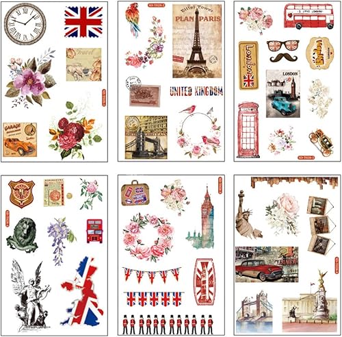 Miniatura 10 de 12 hojas de lindas calcomanías washi kawaii animales artesanales calcomanías decorativas para álbumes de recortes, planificador diario, collage