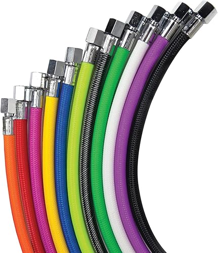 Miniatura 2 de XS Scuba Miflex - Mangueras trenzadas de baja presión, color azul, 84 pulgadas