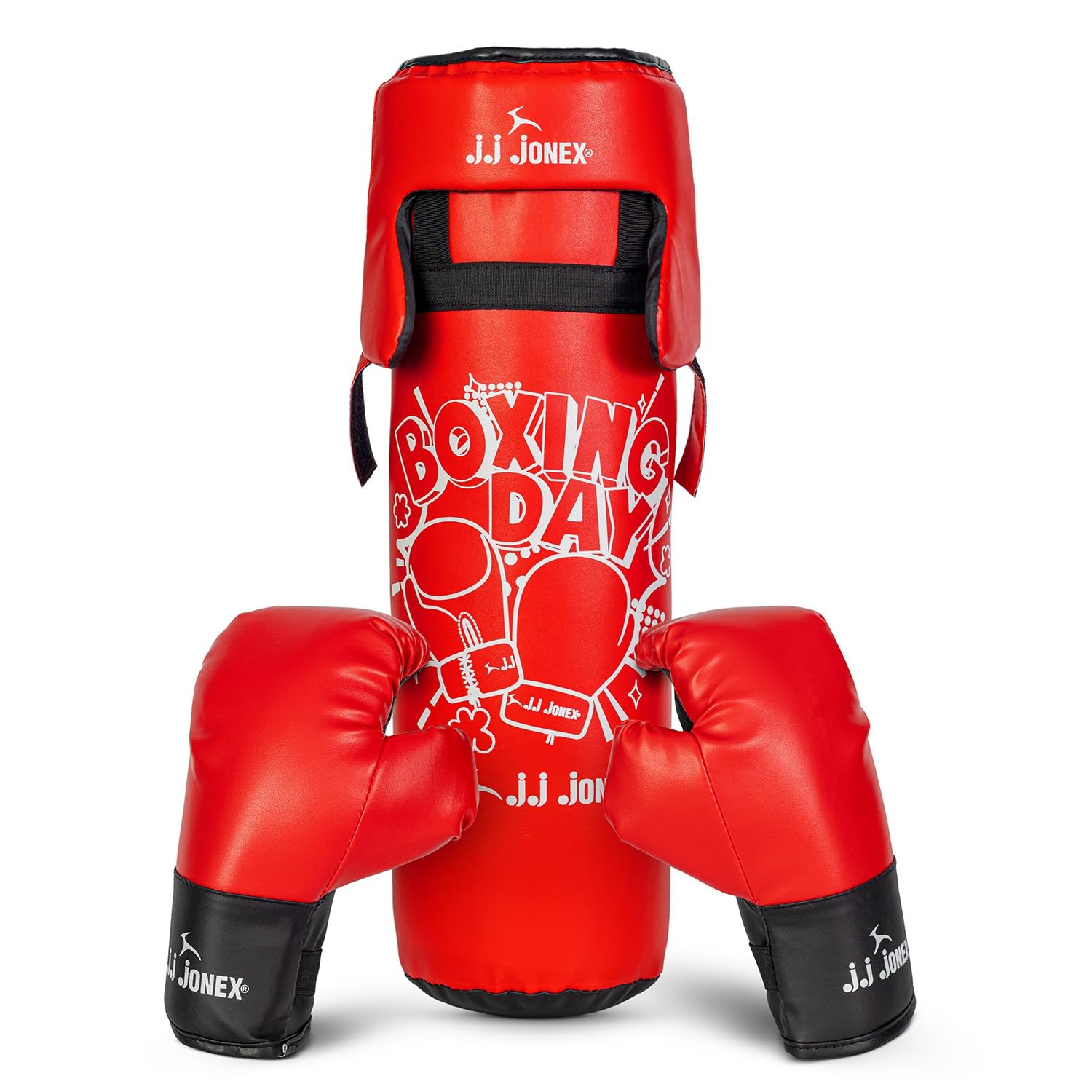 JJ Jonex Kids Boxing Set with Punching Bag, Gloves & Headgear | 18-Inch Hanging Bag | Synthetic Leather Training Kit for Ages 4–10 | Lightweight, Safe & Fun Indoor Activity-picture-19