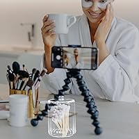 Vista 8 de EXCEART Almohadillas de algodón Soporte para hisopos de algodón Dispensador de almohadilla de algodón Estuche de almacenamiento de hisopos