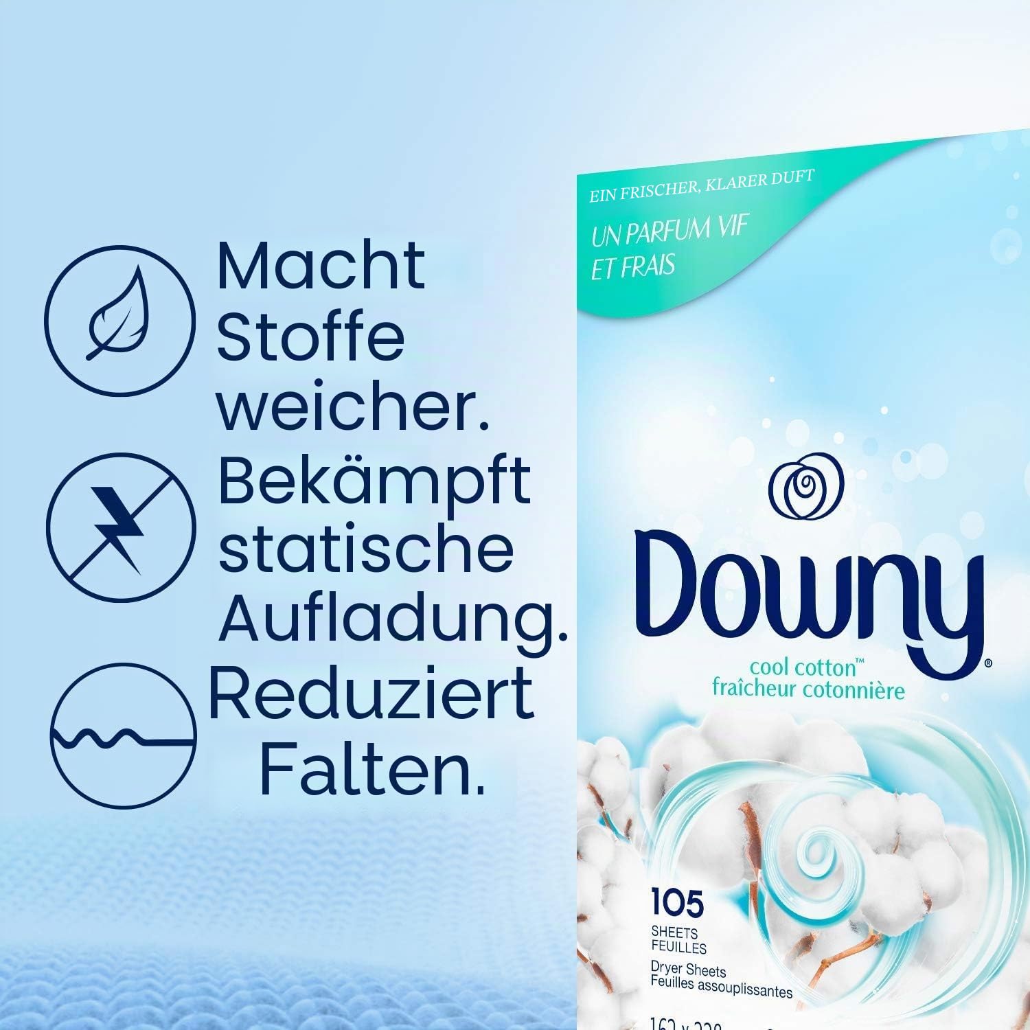 Downy Weichspüler Trocknerlaken Cool Cotton