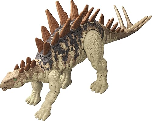 Miniatura 6 de Mattel Jurassic World Strike Attack Tuojiangosaurus - Juguete de dinosaurio con acción de golpe único, articulaciones móviles, figura de acción con