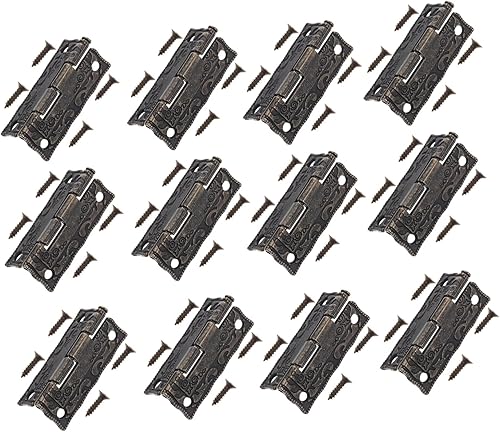 Homoyoyo 36 juegos de bisagras de caja de madera Bisagras pequeñas bisagras ocultas de cuero Bisagras de cojinete Bisagras de puerta pequeñas